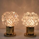 Pair of Design Table or Wall Lamps by Preciosa, Kamenicky Senov, Czechoslovakia, 1960's.