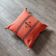 Handmade orange Berber cotton cushion
