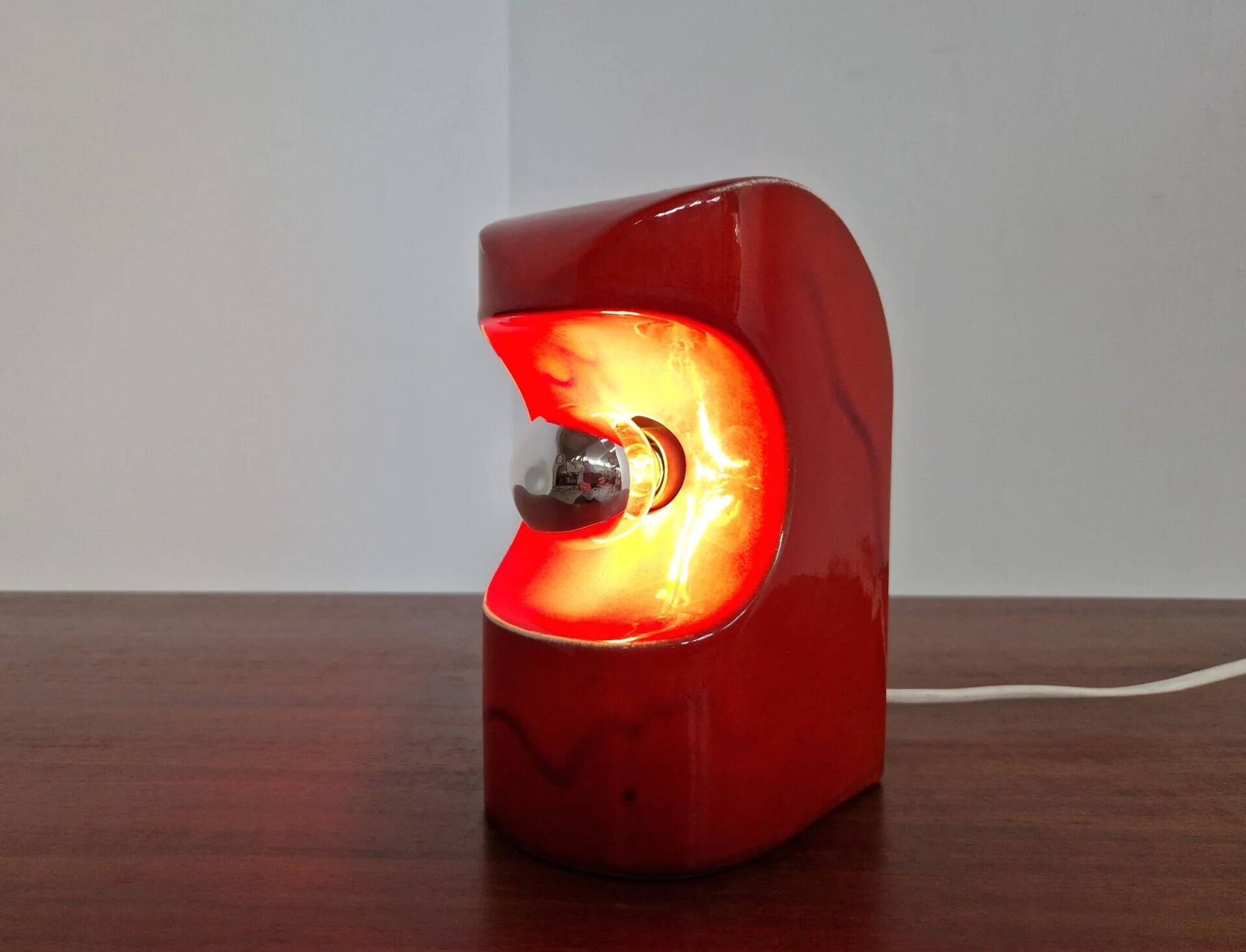 Lampe de table en céramique | Espace Age années 1970