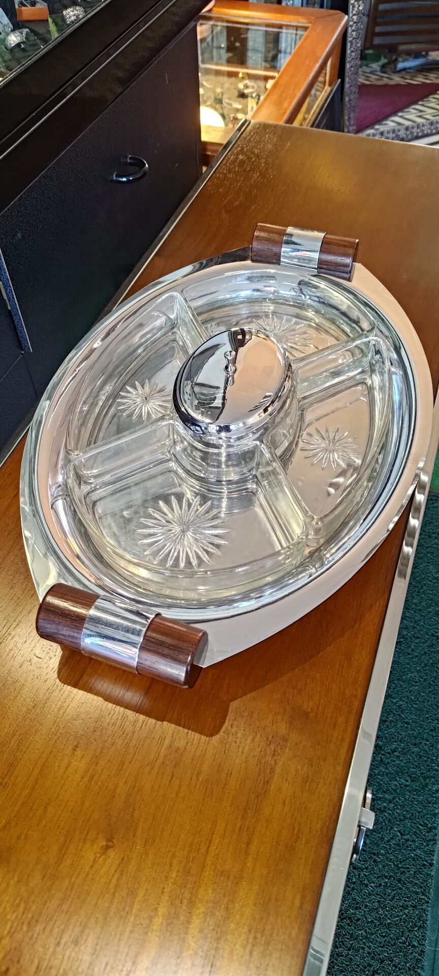 Plateau argenté art deco