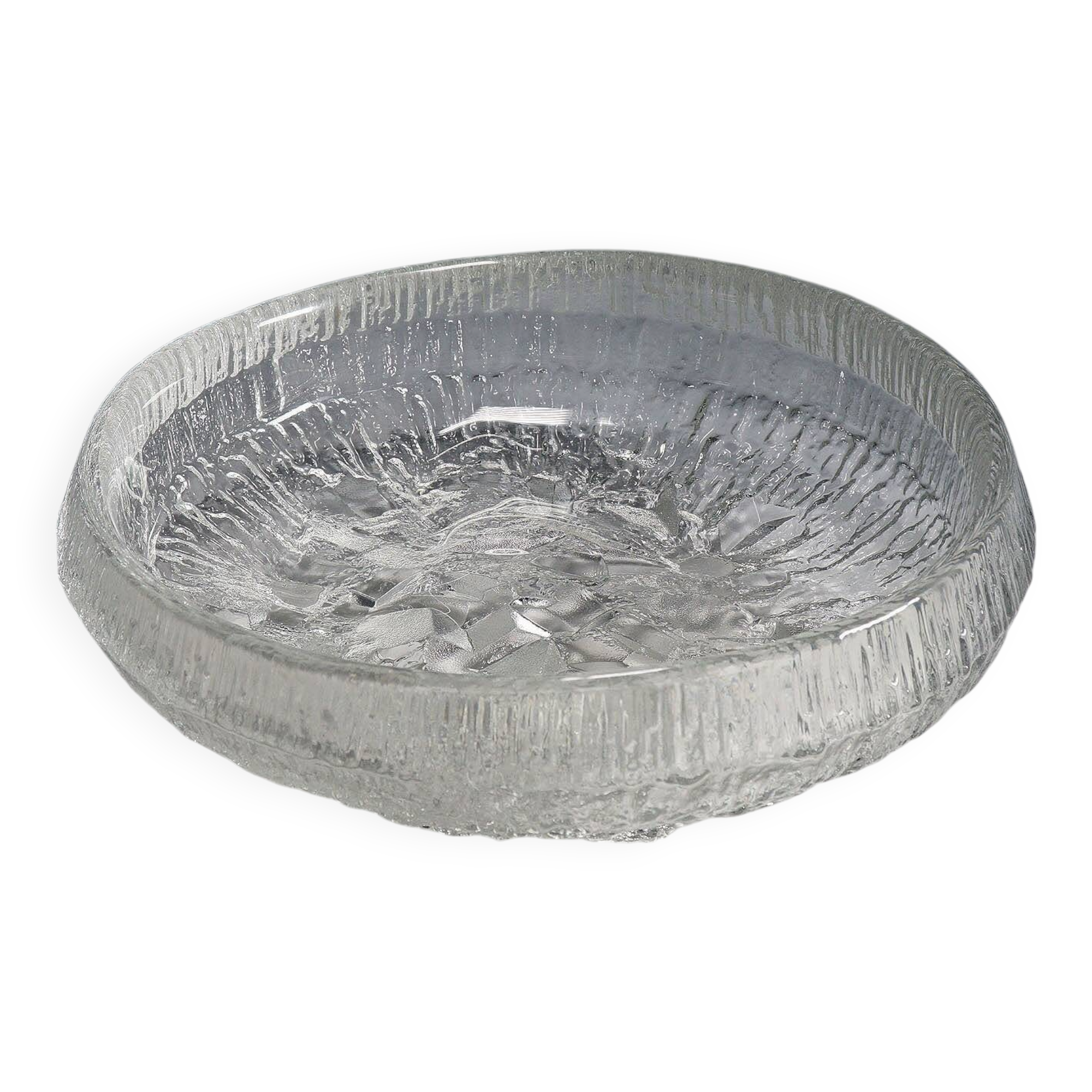 Frosted glass bowl 'Lunaria' by Tapio Wirkkala for Iittala 1972
