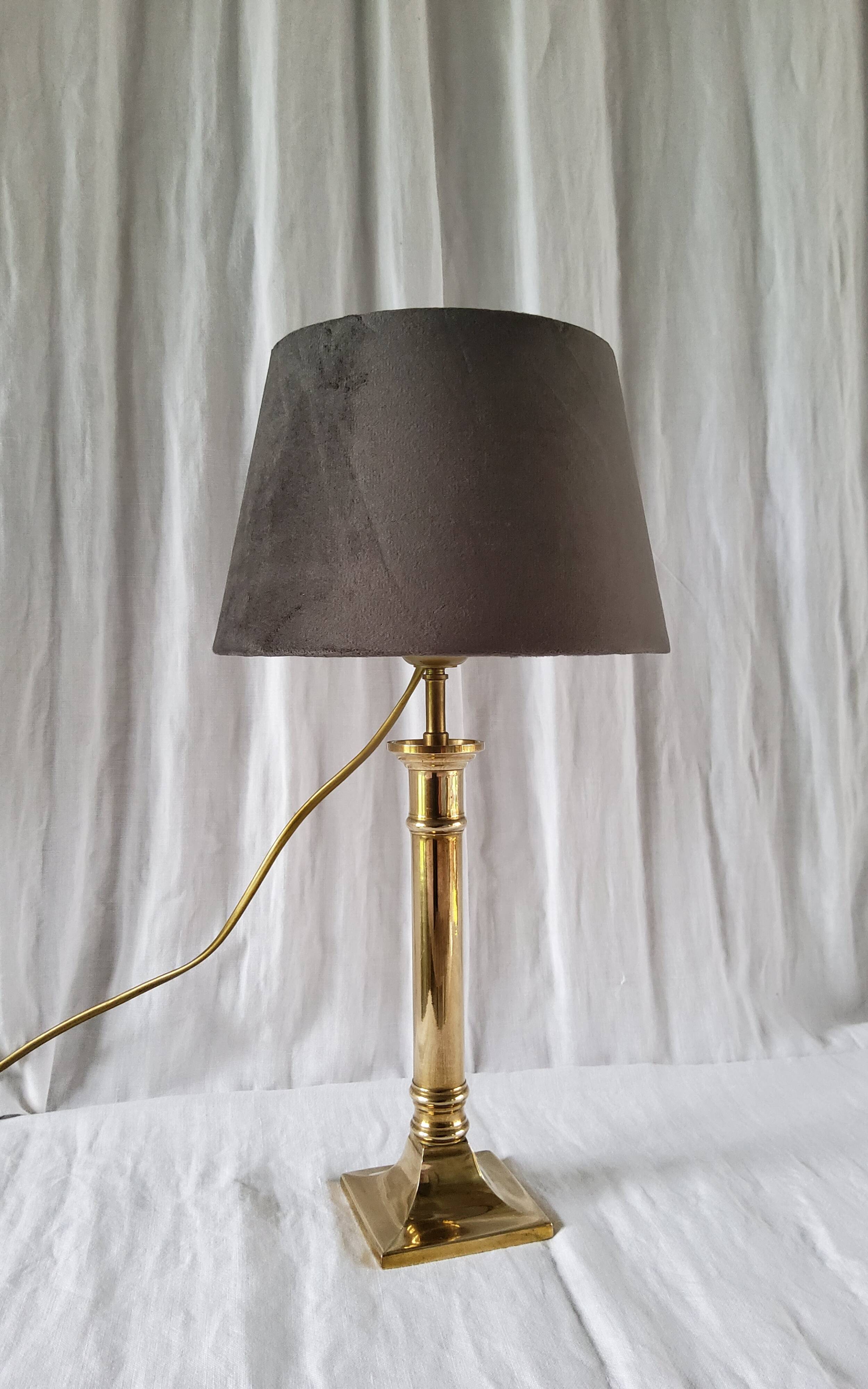 Lampe bougeoir laiton