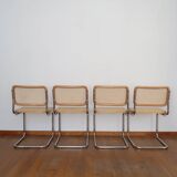 4 chairs cannage and chrome