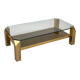 Belgochrom coffee table with 23K gold plating and faceted legs, 1970s.