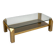 Belgochrom coffee table with 23K gold plating and faceted legs, 1970s.