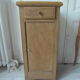 Antique bedside table in solid oak, 1 drawer, 1 door.