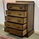 1950s English Art Deco oak chest of drawers