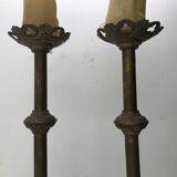 Pair of candle spades / candle holder