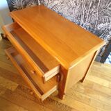 Elm chest of drawers 1970-80 3 drawers