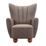 Fauteuil lounge, design scandinave, fabrication : Danemark