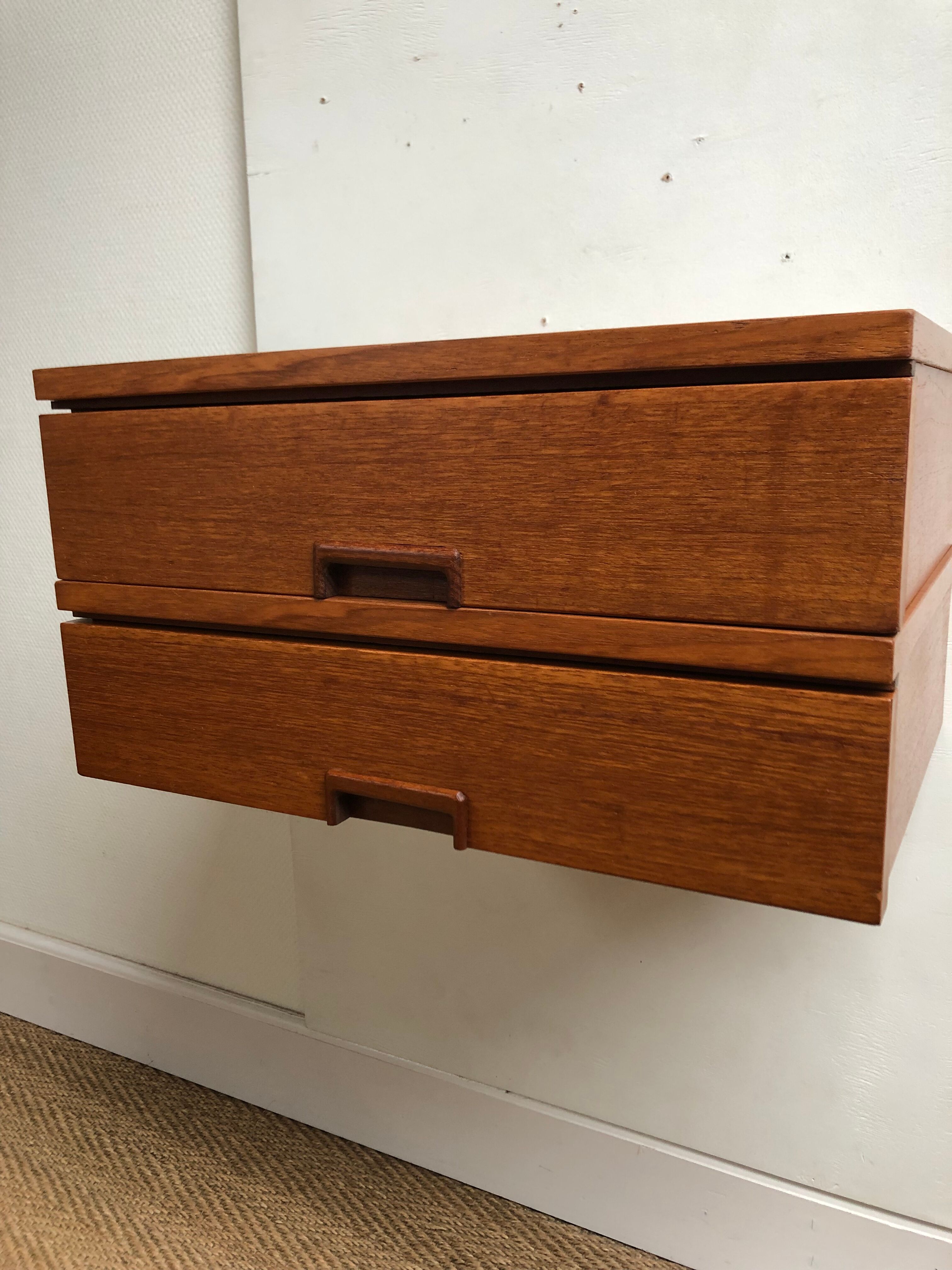 Pair of wall bedside tables