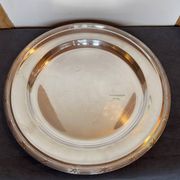 Large serving platter, silver-plated, Fracalanza, Brazil, 20th century.
