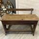Double wooden school desk, 19th century