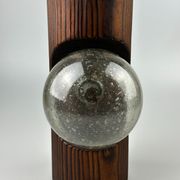 60s 70s Wall Lamp Wood Glass Wall Sconce Brutalist Temde Leuchten Switzerland