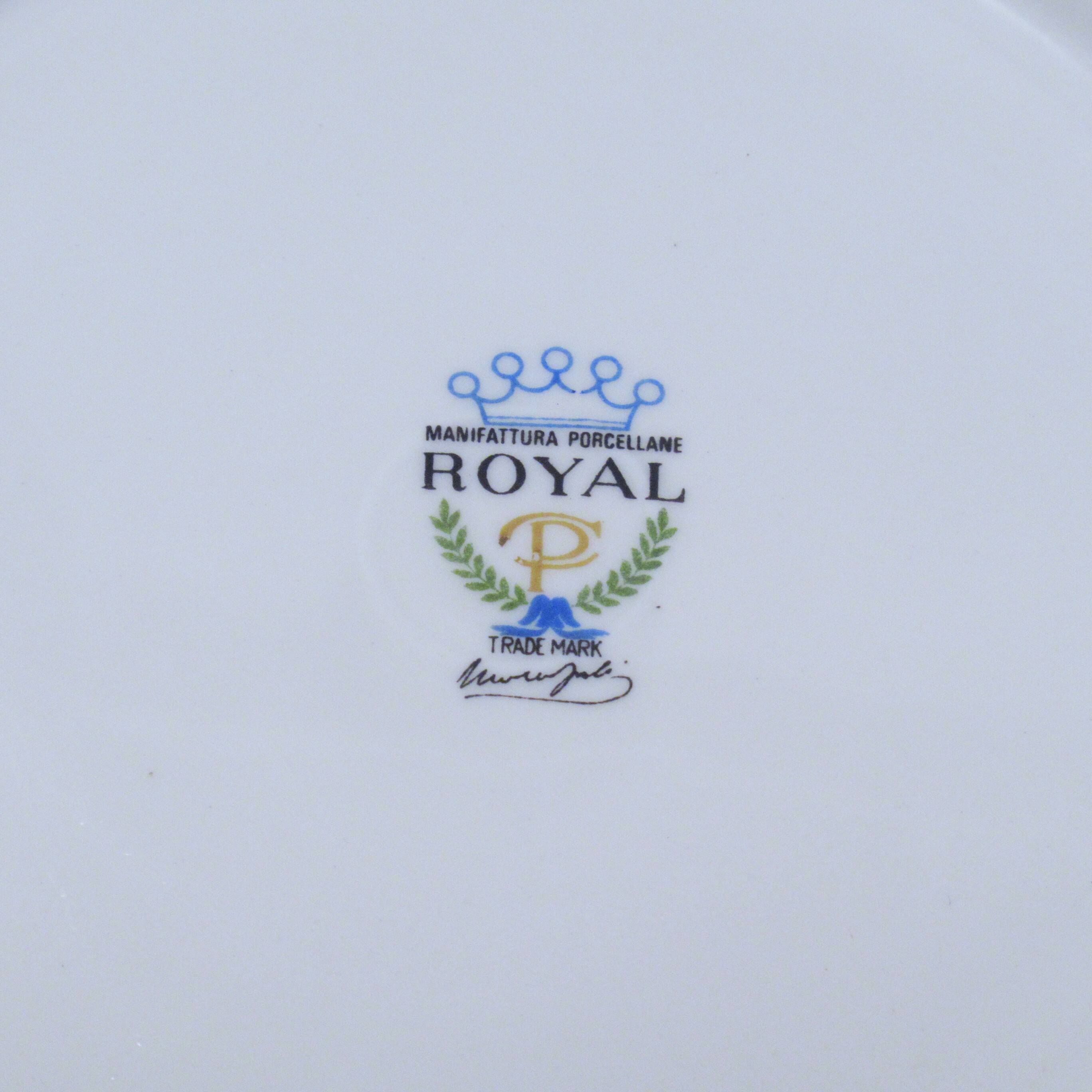 Six 70s Flower Dessert Plates