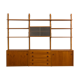 Vintage danish modular teak bookcase 1970s