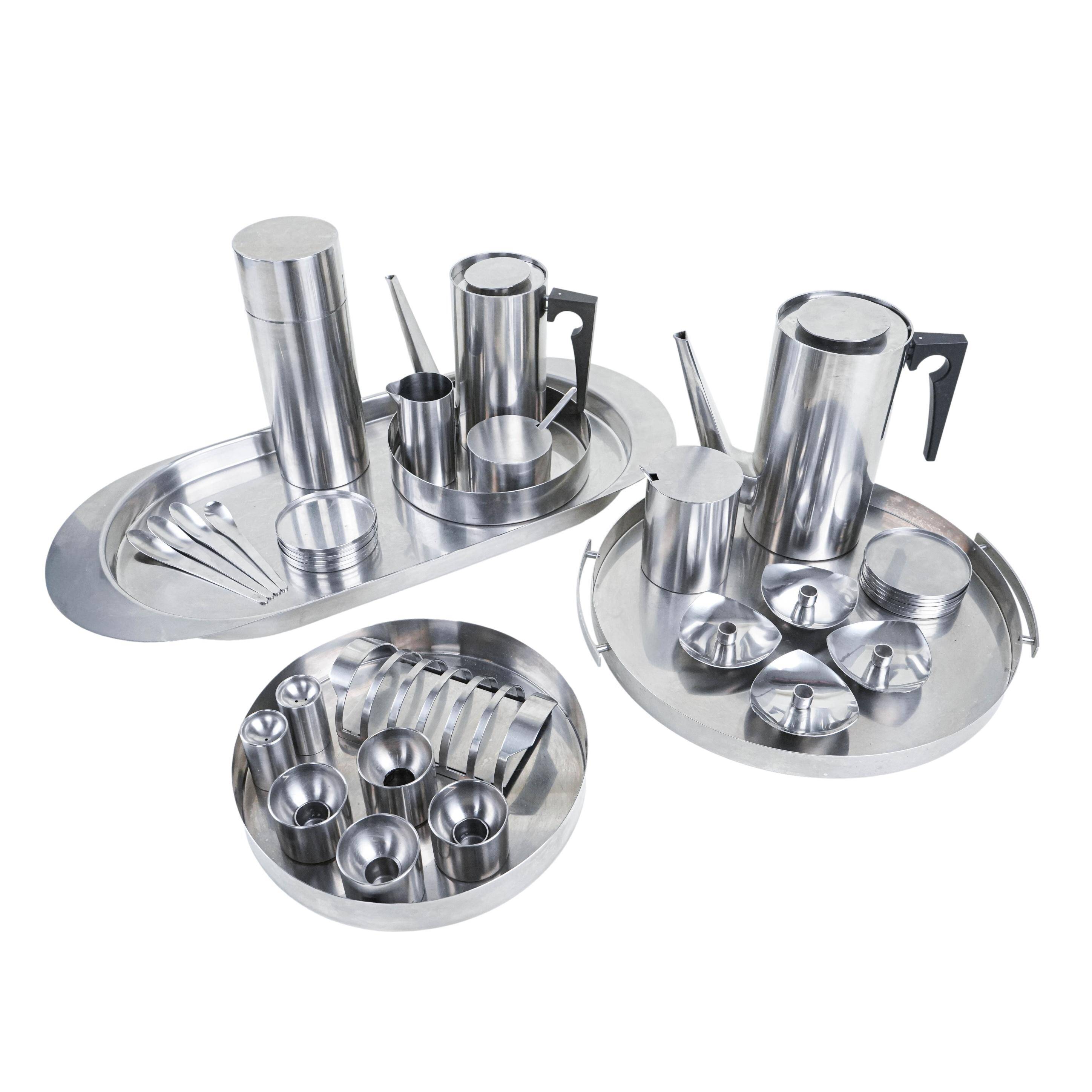 Serving set, Danish design, 1960s, designer: Arne Jacobsen,Stelton