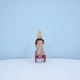 vintage colored wooden rocking horse