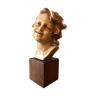 Wax bust on pedestal