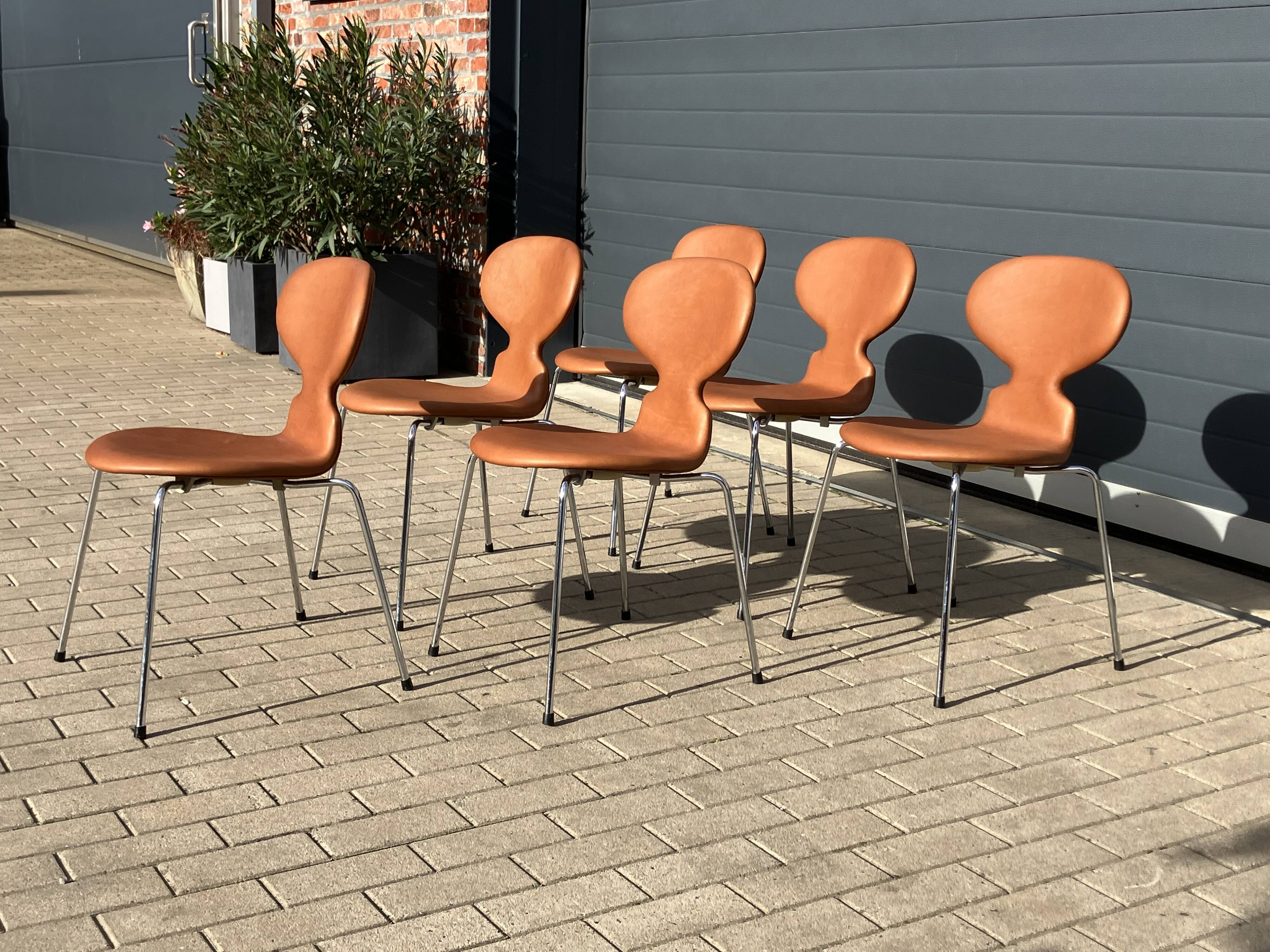 Fritz hansen ant chairs in cognac leather new!!