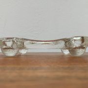Swedish glass candle holder ring from Pukeberg, 1970s