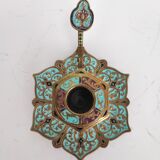 Enamelled bronze candlestick