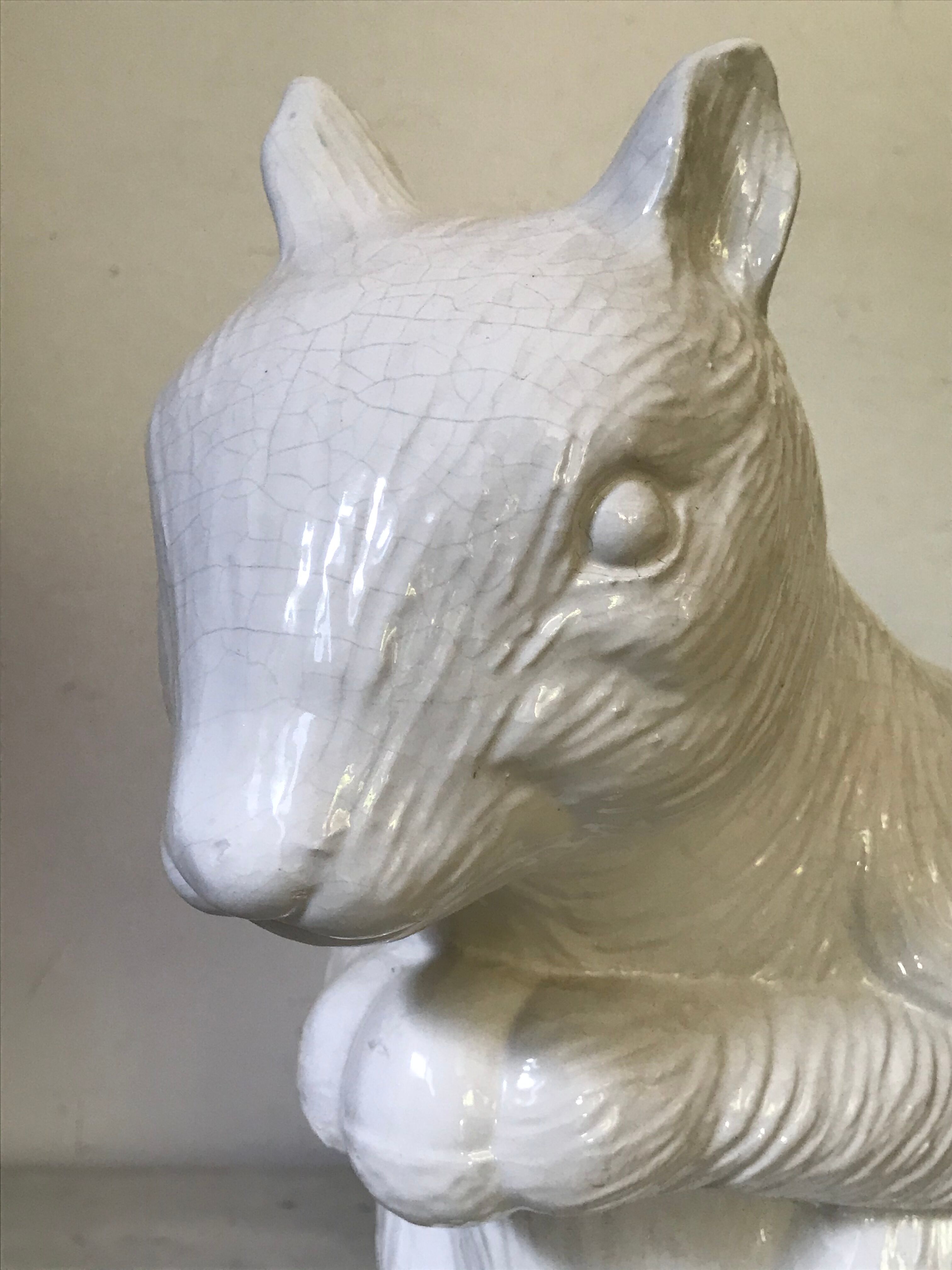 Cracked ceramic zoomorphic pot cache