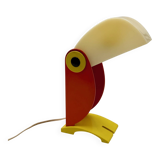 Playful 1970s Italian Toucan Light in Red and Yellow by Enea Ferrari