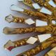 Golden wooden sun mirror 30cm