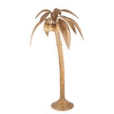 Rattan "coconut/palm" floor lamp