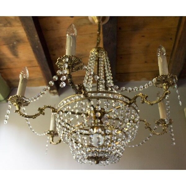 Lustre with glass tassels