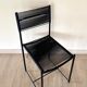 Pair of Italian Chairs in Black Metal and Scooby, produced by Pluri Bergamo, 1980