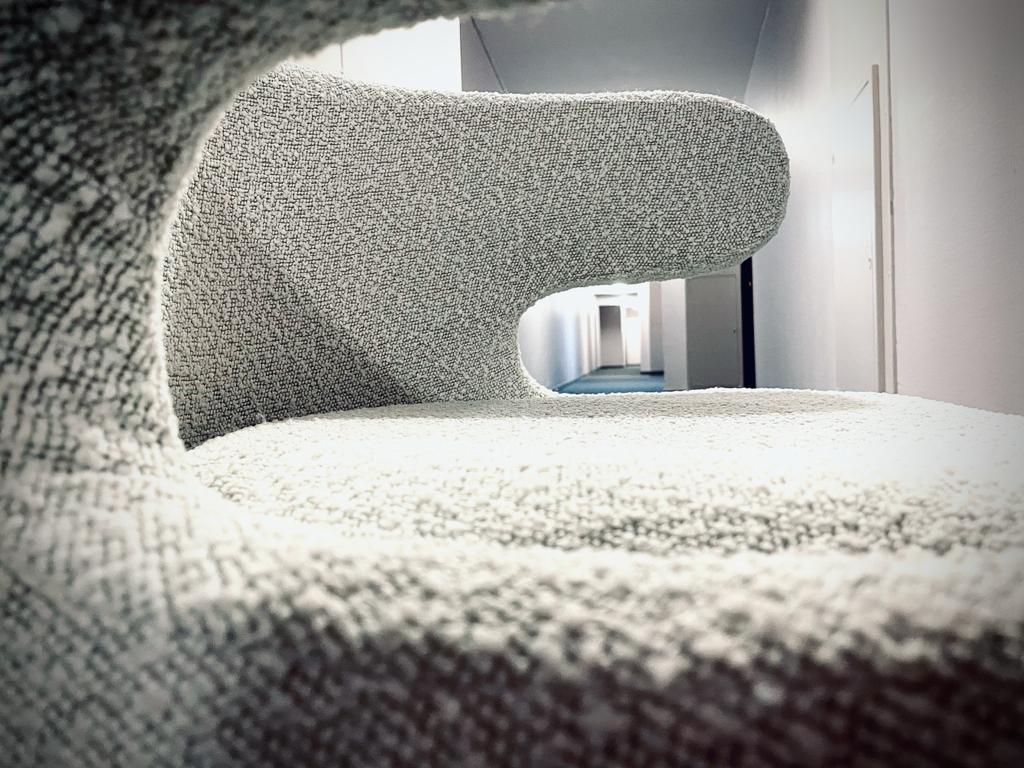 Swivel design armchair from the 50s completely reupholstered