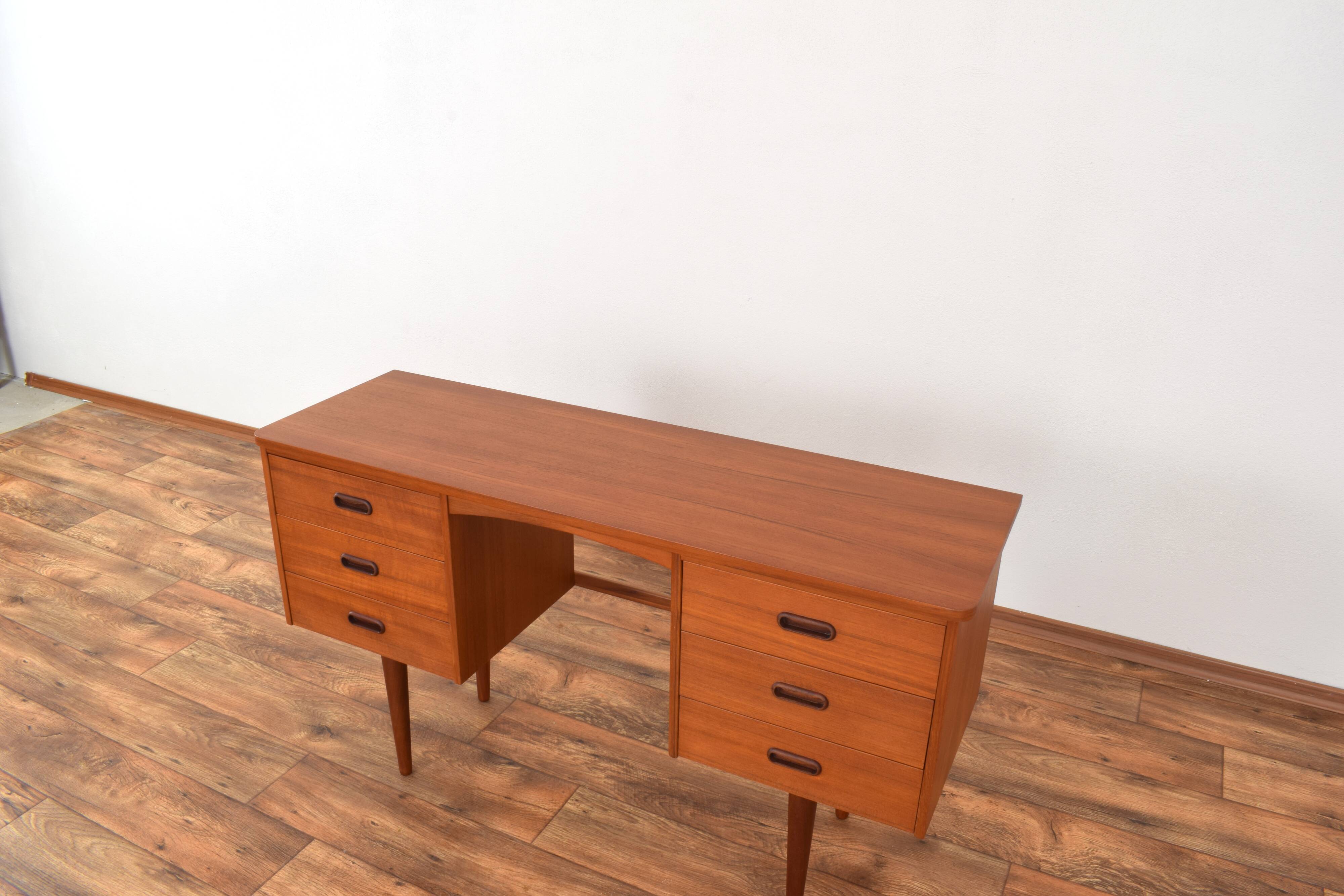 Mid-Century Danish Teak Desk, 1960s.