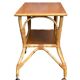 Vintage rattan and oak serving trolley 1960