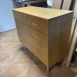 Scandinavian oak chest of drawers – restored – 4 drawers