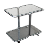 Console stainless glass italy 1970