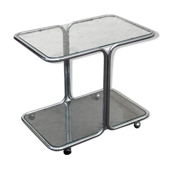 Console stainless glass italy 1970