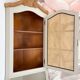 Corner unit in 2 parts, grey/beige and cane work.