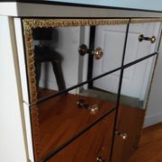 Vintage Italian chest of drawers 1970 in mirrored glass