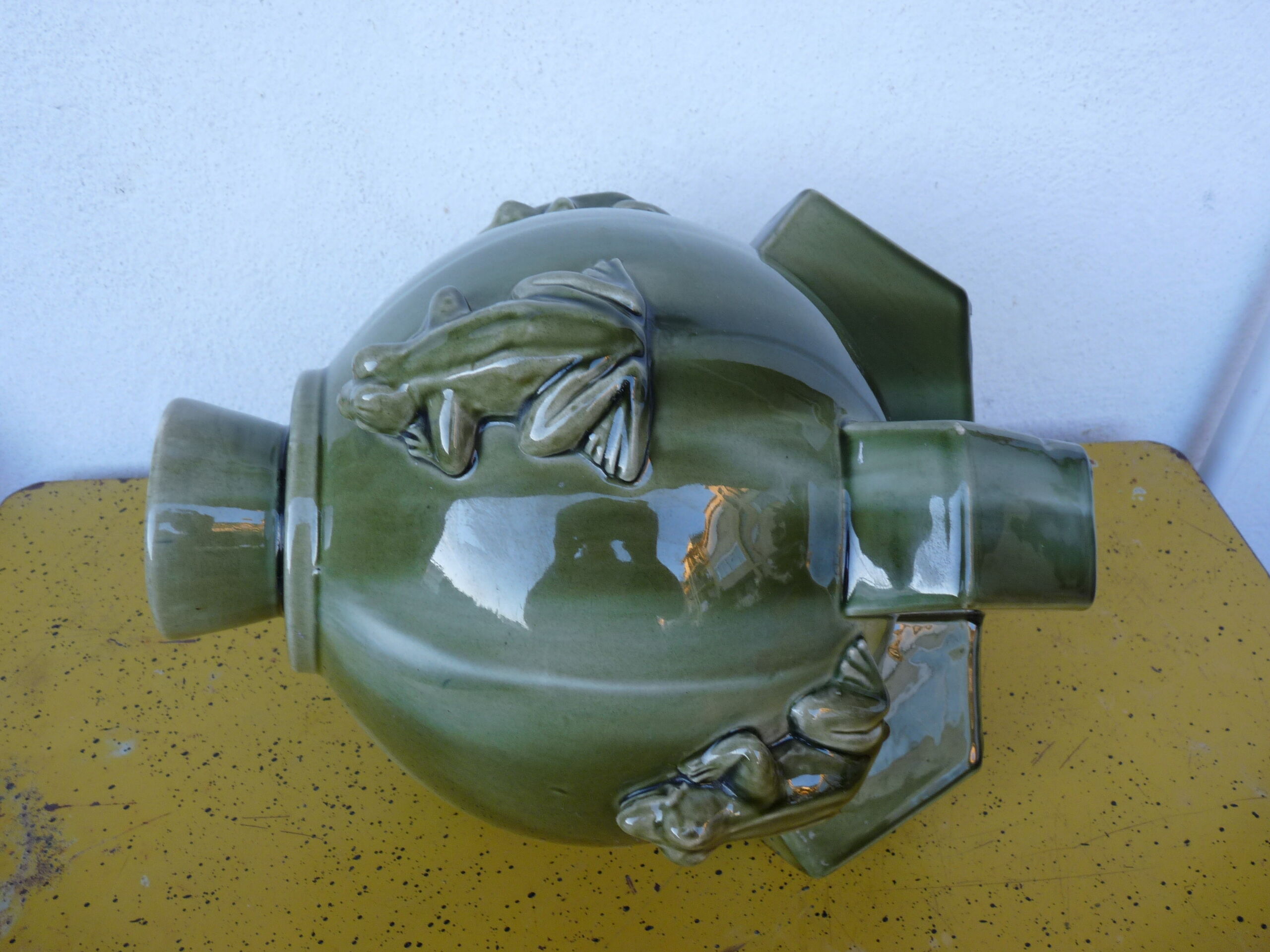 Large vase barbotine art deco sign latour