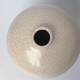 Cracked ceramic ball vase