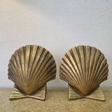 Pair of golden shell bookends
