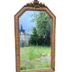 Large gilded wood mirror, Louis XVI - Art Nouveau transition style, mirror