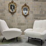 Designer armchairs 1950 Guy Besnard Claude Delor
