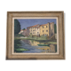 Maison et barque huile sur toile
