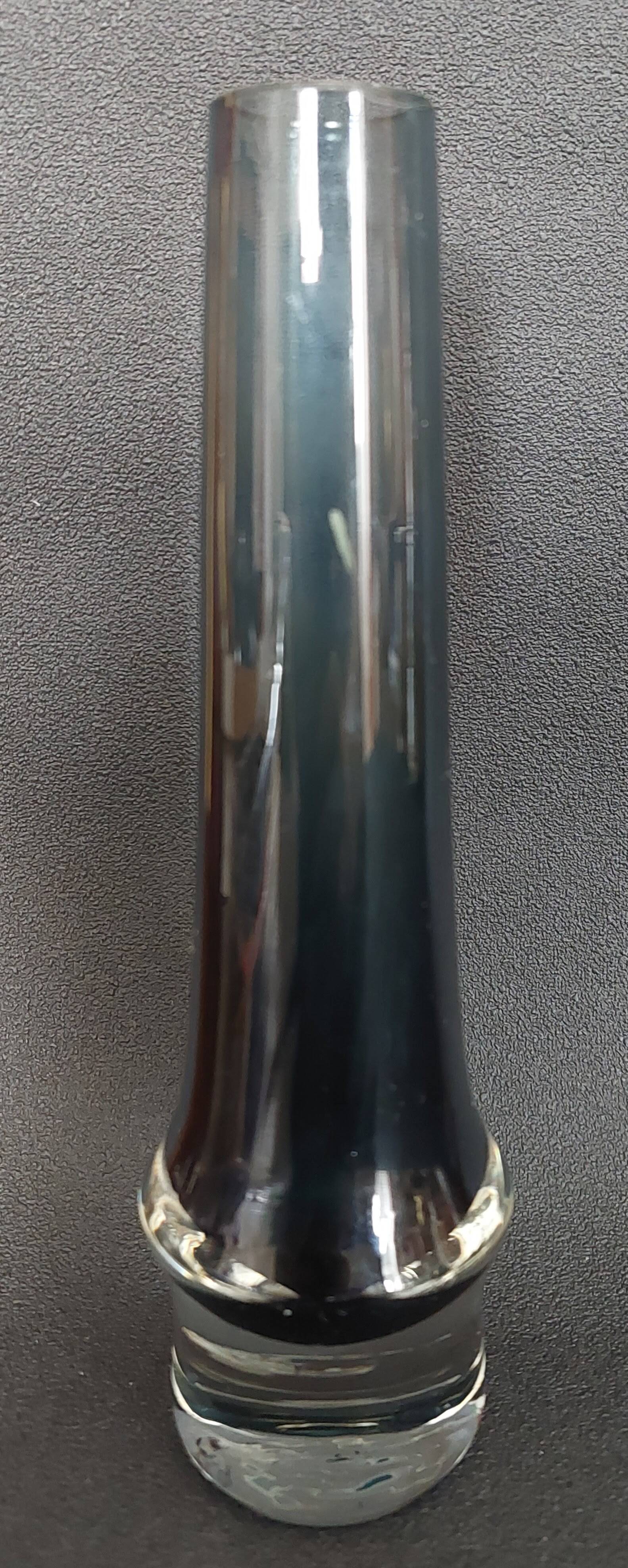 Vintage grey glass soliflore vase