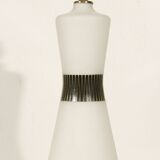 Lampe en verre opalin par Pukeberg & Böhlmarks, Suède, 1940s