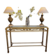 Golden metal console
