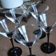 5 Verres à cocktail pied noir